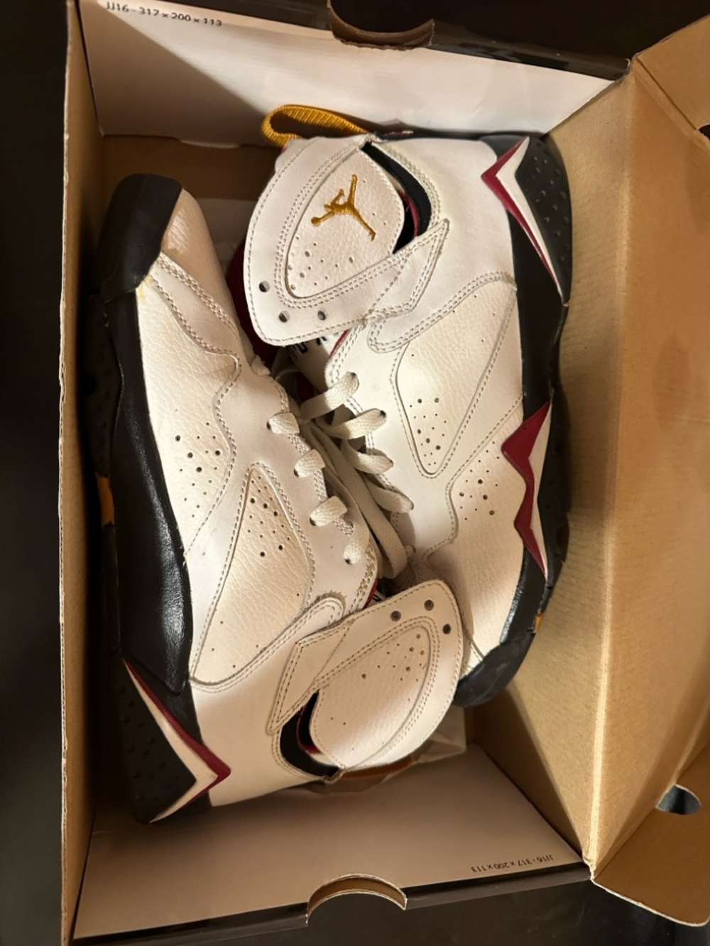 Jordan Air Jordan 7 Retro (GS) White Bronze Cardinal Red Black